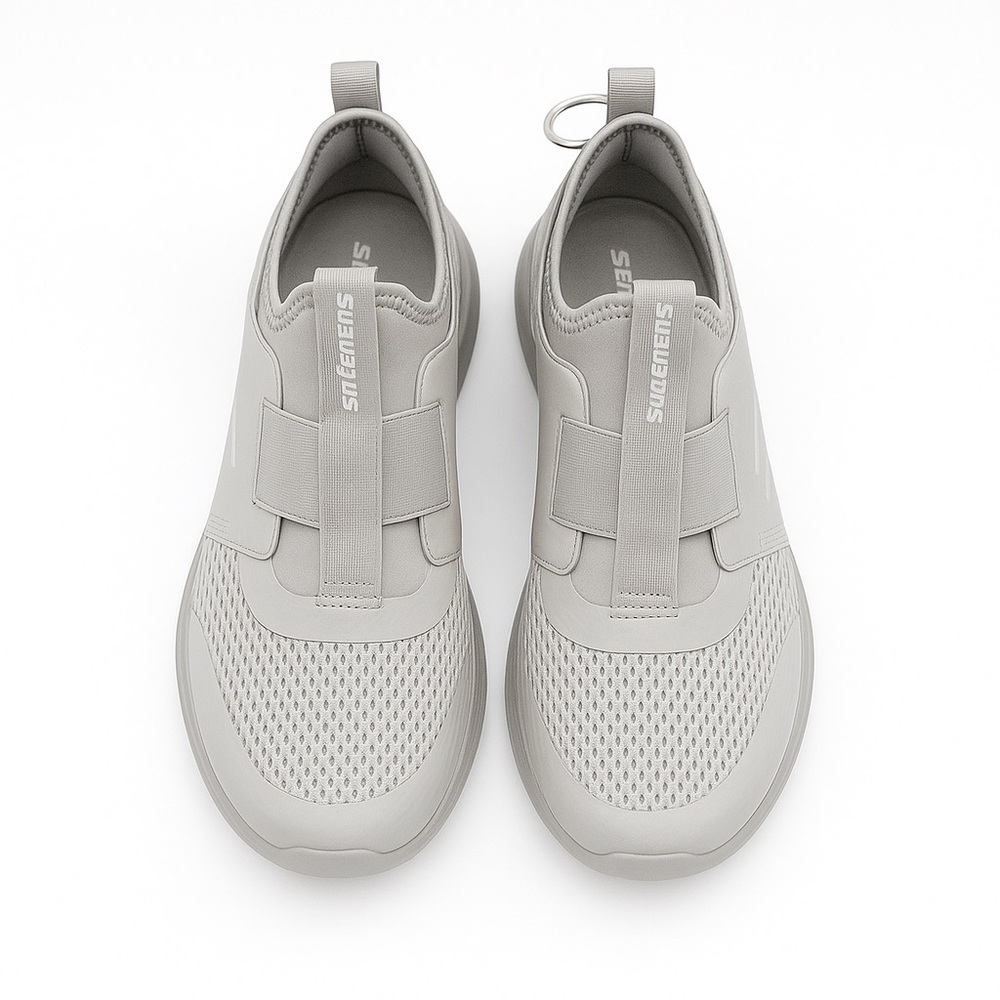 📌 Skechers Slip-On Athletic Sneakers – Light Gray – Women’s